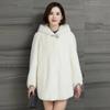 Winter All-match Warmth and Cotton Thick Imitation Mink Fur Coat Mink Fur Coat Women's Mid-length Hooded Waist Big Swing Fur Trench Coat