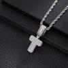 Zircon Inlaid Rock Sugar Initial Pendant Necklace - European & American Hip-Hop Style