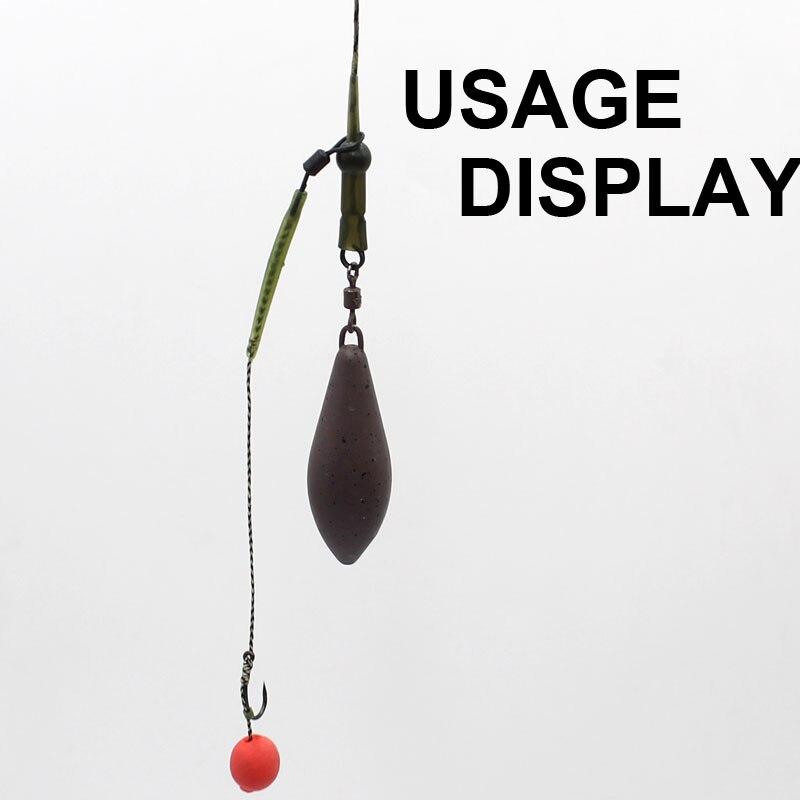 15 шт., материал снастей, снаряжение для ловли карпа, резиновая снасть для ловли карпа, беговая снасть, лидеры с защитой от запутывания, рукав