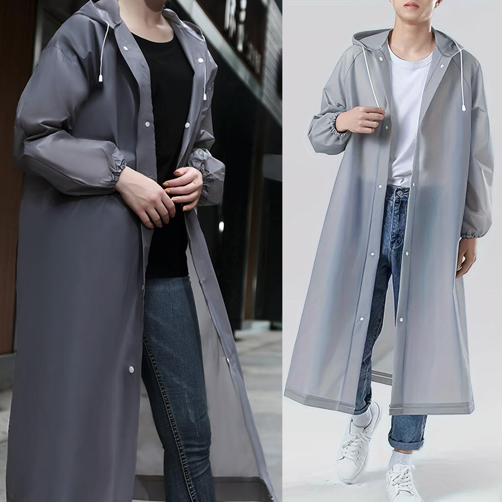 Thickened Adult Rain Jacket, Windproof And Waterproof EVA Thickened Full Body All In One Raincoat, Outdoor Cycling, Portable Raincoat