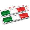 PTDecals 2 PCS Mini IT Italian Italy Flag Emblem Sticker Decals for Vehicle Auto Car Front Fenders Bumper Side Window Trunk Boot Tailgate(58x14mm)