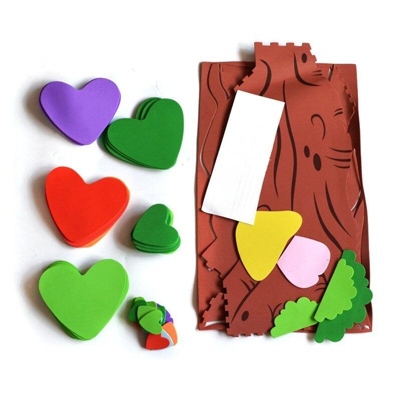 Большое дерево цветок детский сад настенные украшения наклейки Eva пена дома настенные наклейки классная доска газета ручная работа своими руками