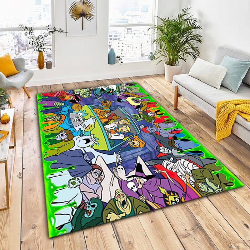 Halloween cartoon comedy adventure movie Scooby-Doo carpet is suitable for living room and bedroom doormats office balcony decorative carpet V4