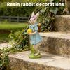 Cute Bunny Figurine, Resin  Bunny Decoration, Suitable For Home Desks, Wine Cabinets, Windowsills, Gardens, Balconies.