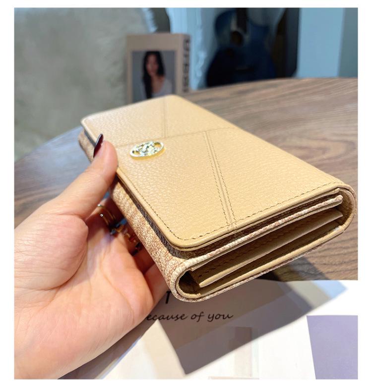 Женский кошелек из мягкой коровьей кожи большой емкости, держатель для нескольких карт, подходит для мобильного телефона, универсальный дизайн 2024 г.