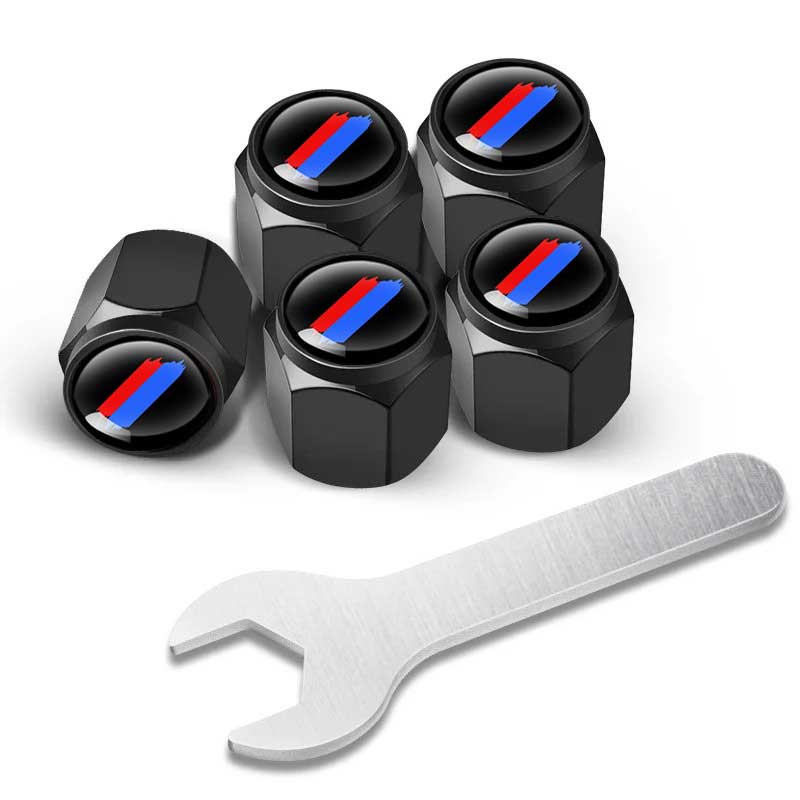 5PCS Universal Car Tire Valve Caps Decorative Door Core Air Valve Caps With wrench For v1 Volkswagen NISsan bmw Peugeot kia