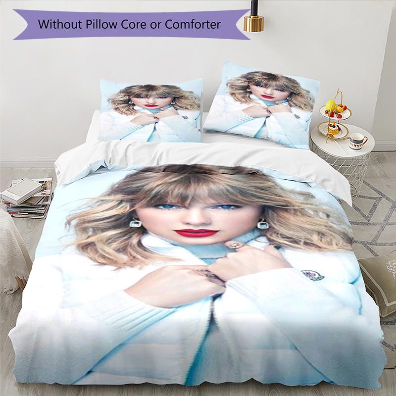 3pcs Taylor Bedding Set Duvet Cover Closure Includes 1 Duvet Cover & 2 Pillowcases, Soft and Comfortable for All Seasons.
