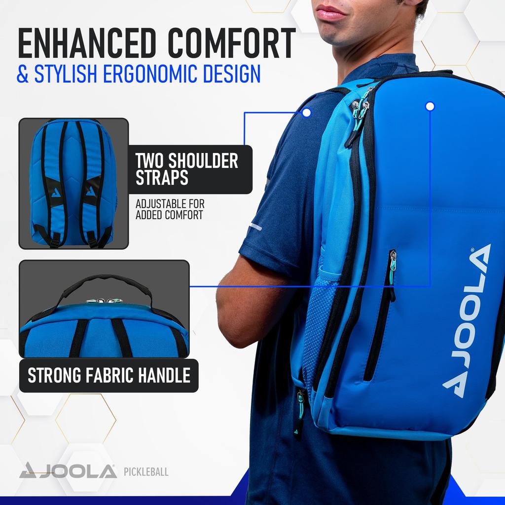 JOOLA Table Tennis Backpack, Multifunctional, for Expeditions, Training Camps, Club Activities, and Travel, Vision II Blue (012) TGRSA001