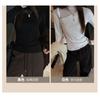 Women S Long Sleeve Slim Fit Mesh Patchwork Basic Top For Autumn Winter