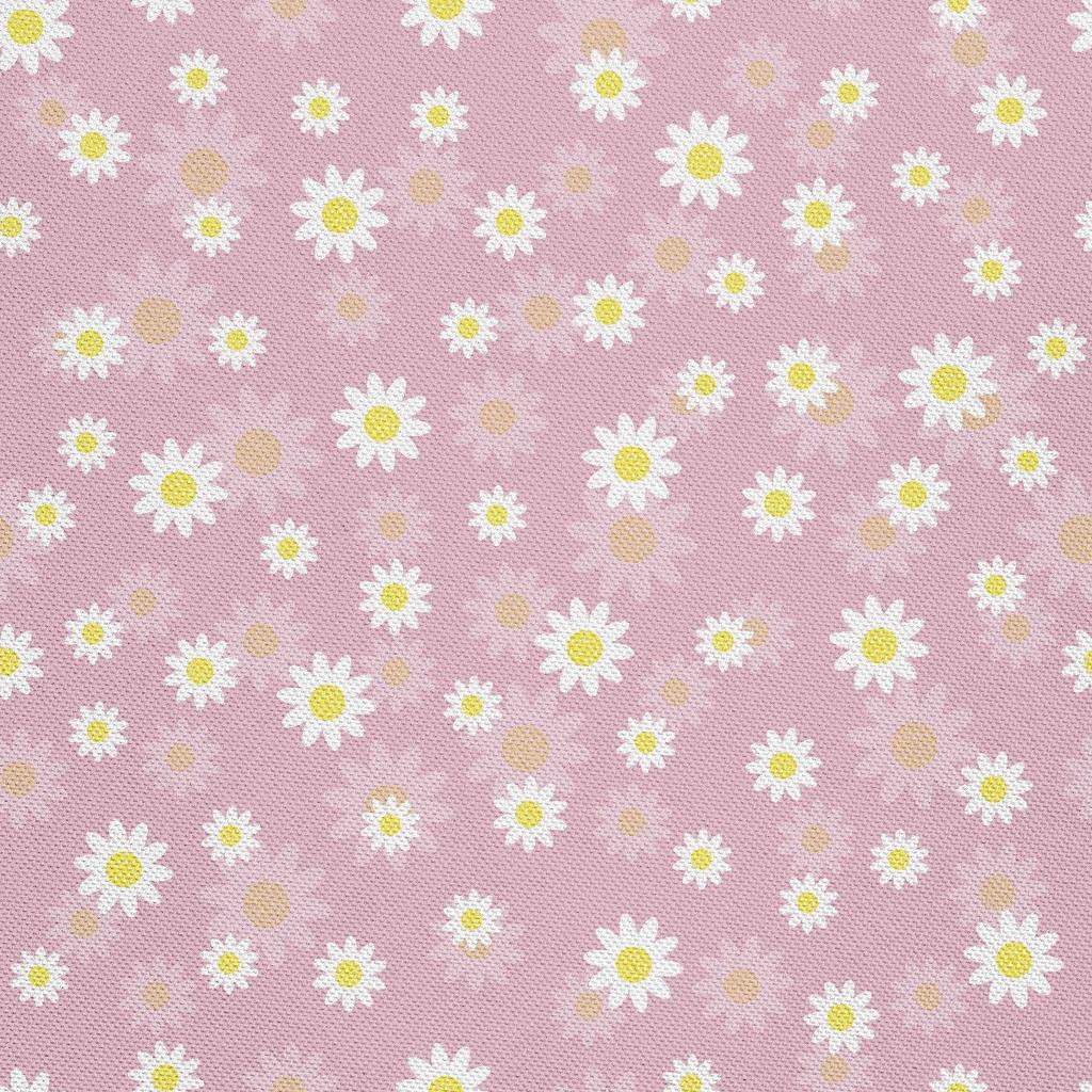 Outdoor Dekostoffe Oxford - Motiv Gänseblümchen Auf Einem Rosa I Dx570