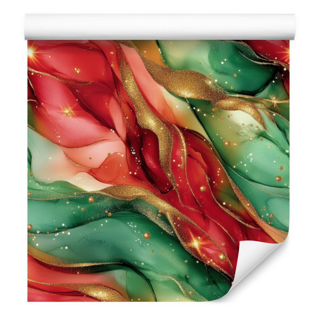 Ink Red and Green Wallpaper for Living Room and Bedroom 50x1000