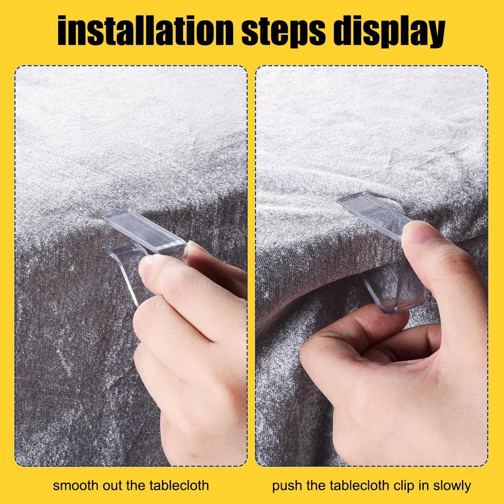 LUTER 8 шт. Пластиковые зажимы для скатерти, Прозрачные, Толщина 0,7-1,4 дюйма, Материал ABS, Зажимы для покрытия стола для дома, вечеринки, пикника, свадьбы, фуршета,