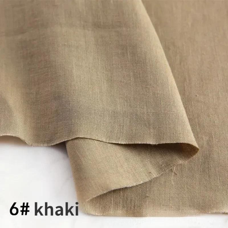 100% чистая льняная одежда из конопли, ткань на метр, тонкая, промытая камнем, высококачественная льняная летняя одежда, брюки, ткань из рами