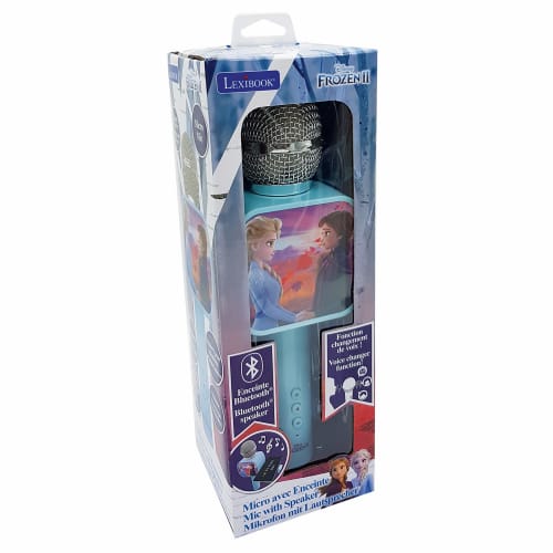 Lexibook MIC240FZ Wireless Microphone, Frozen Design, Kids' Karaoke Microphone with Voice Changer, Bluetooth Compatible, Authentic