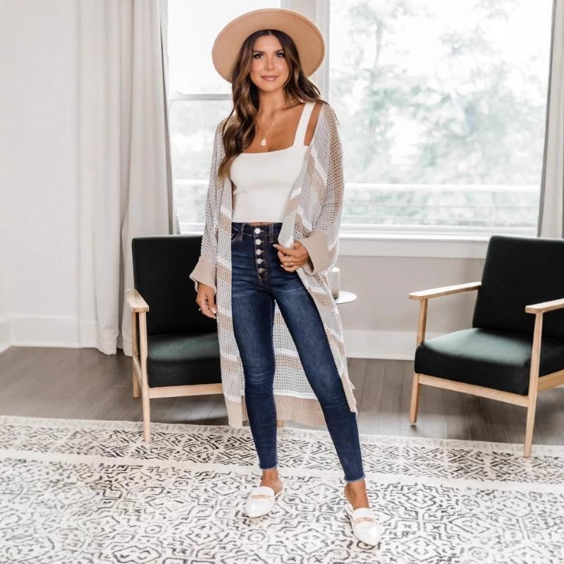 Plus Size Women's Summer Fashion New Loose Cardigan Smock