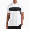 Emporio Armani EA7 Весна/Лето 2024 Футболка с коротким рукавом и принтом букв Color Block с круглым вырезом Мужские топы Белый 6DPT47-PJTJZ-1100