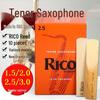 Оригинальные трости для саксофона-альта B-flat RICO, жесткость 1.5-3.0, Желто-оранжевая коробка, 10 шт.
