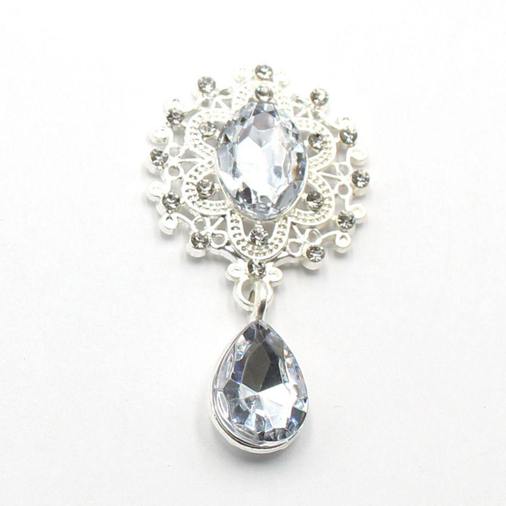 Faceplate Garment Decorative Water Droplets Sewing Button Alloy Rhinestone Pendant Scrapbooking