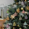 12/30PCS Christmas Tree Hanging Decor Colorful Xmas Tree Shaped Ornament Pendants DIY New Year Home Christmas Party Decoration
