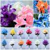 10 Heads DIY Craft High Quality Colorful Lilies Bouquet Artificial Flowers Fake Lilies Wedding Decor