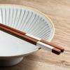 Wakasa Lacquer Chopsticks and Mino Ware Chopstick Rest Set in a Wooden Hare to Ke and Checkered White and x 3cm x Pair of Chopsticks and Chopstick