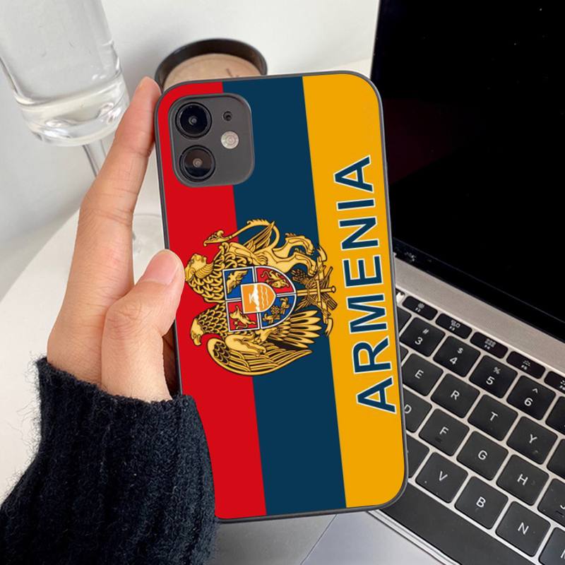 Чехол для телефона с армянским флагом Армении для iPhone 13 8 7 6S Plus X 5S SE 2020 XR 11 12 mini pro XS MAX