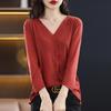 V-neck Large Size Slim Base Shirt for Short-sleeved Women's Versatile Spring and Summer Style Fine Imitation Knitted Cardigan Jacket Loose
