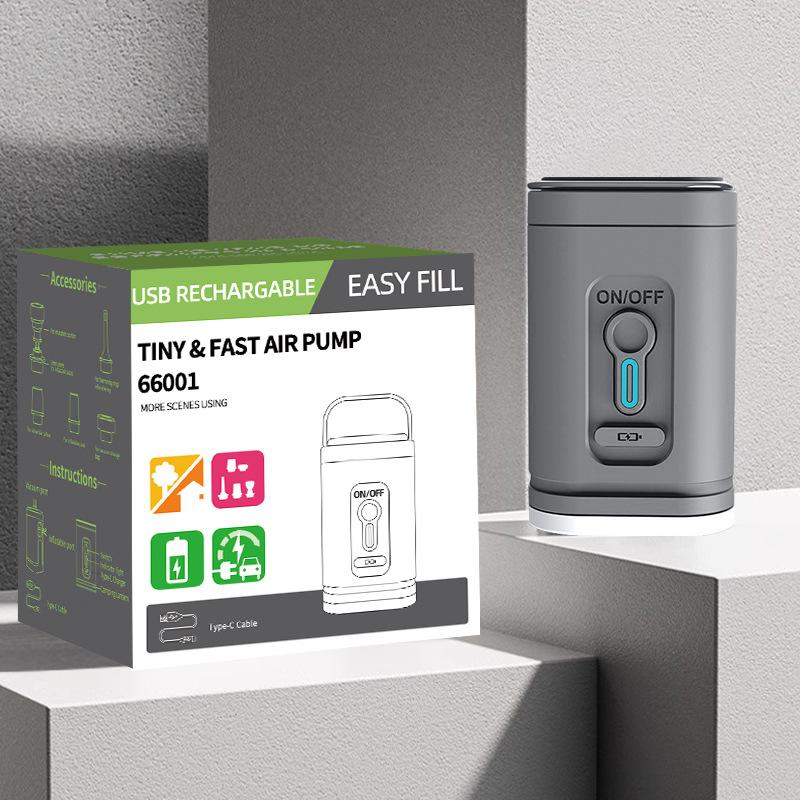 Новый USB-литиевый аккумулятор для освещения, электрический насос, портативный воздушный насос для улицы, зарядка и накачка, электрический воздушный насос двойного назначения