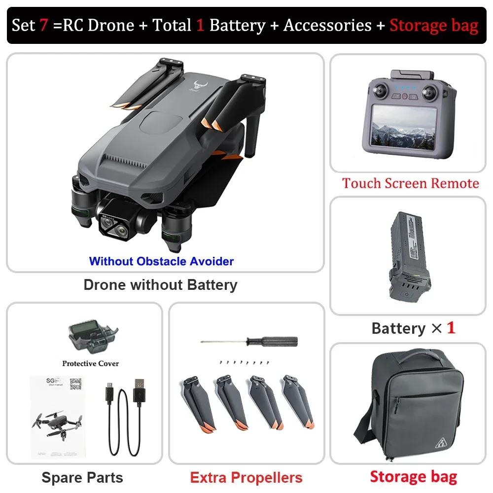 2024 ZLL SG909 Drone Professional Camera Touch Screen 3-осевой подвес FPV Бесщеточный EIS Электронный RC Дрон Игрушка