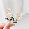 Summer Small Fresh Gardenia Brooch Female Mori Simple Dripping Oil Retro Brooch High-End Clothes Accessories Pin