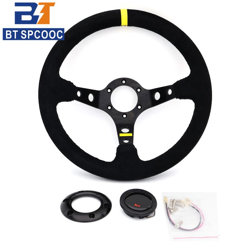 12.5inch 320mm Deep Dish Racing Steering Wheel Suede Mo