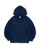 Худи Le Custom The Essential Oversized Однотонное с двусторонней молнией (военно-морской флот)