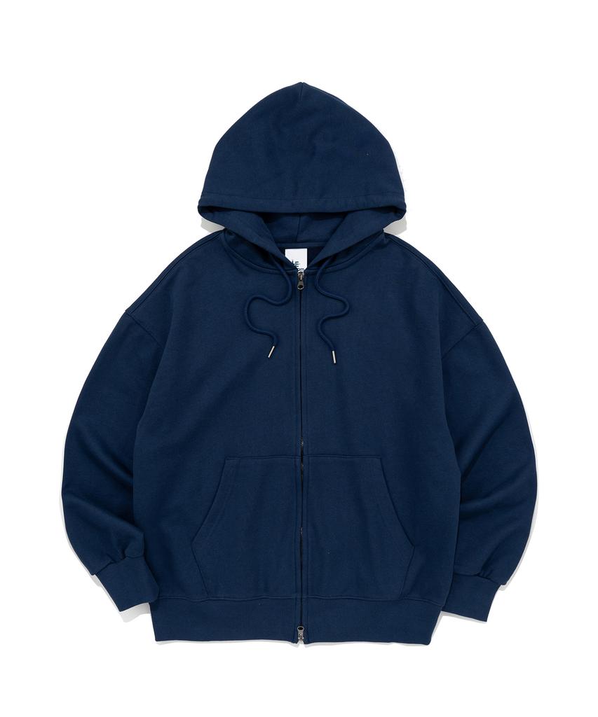 Худи Le Custom The Essential Oversized Однотонное с двусторонней молнией (военно-морской флот)