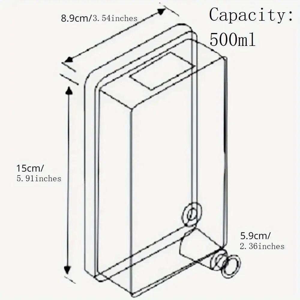 Настенный дозатор для жидкого мыла для душа 500 мл, нержавеющая сталь, для ванной комнаты, дозатор для жидкого мыла для рук, для отелей, ресторанов, коммерчески доступный