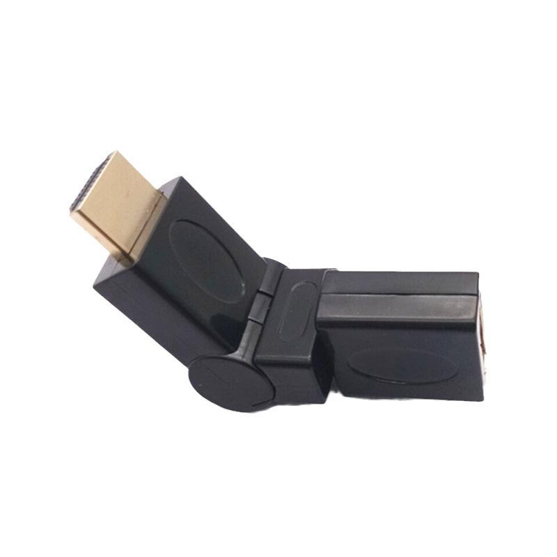 Позолоченный 360-градусный HDMI-адаптер "папа-мама" с поворотом на 90°, 180° и 270°