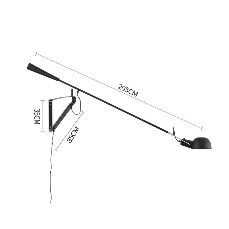 Итальянский настенный светильник Flos 265 в индустриальном стиле середины века с поворотным кронштейном - Минималистичный дизайн для гостиной или уголка для чтения