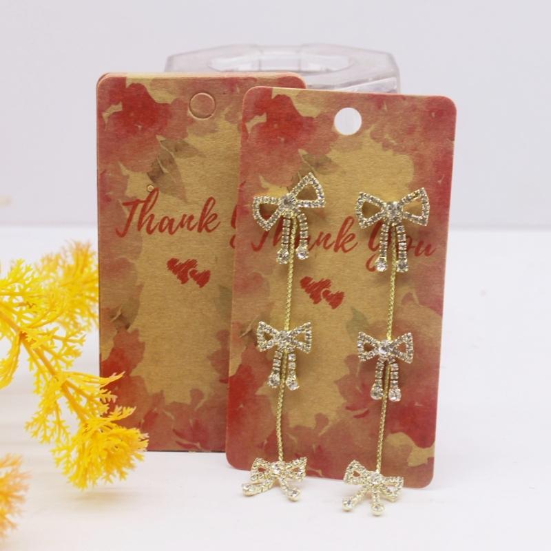 50pcs 5x9cm Earrings Cards Paperboard Jewelry Newest Arrived Popular Display Cardboard Hot Sale Fashion Design Delicate Cards