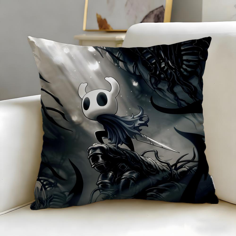 popular game Hollow Knight Cushion Cover Soft  EasyWash Pillow Case  Versatile for Couch Bed Travel and Office