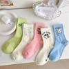 Fashion Cute Cartoon Socks for Women Kawaii Animal Print Middle Tube Sock Autumn and Winter Breathable Cotton Socks