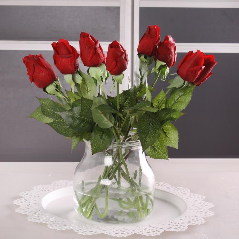 Искусственные латексные цветы розы 10 шт, для свадьбы для украшения дома, свадебный букет