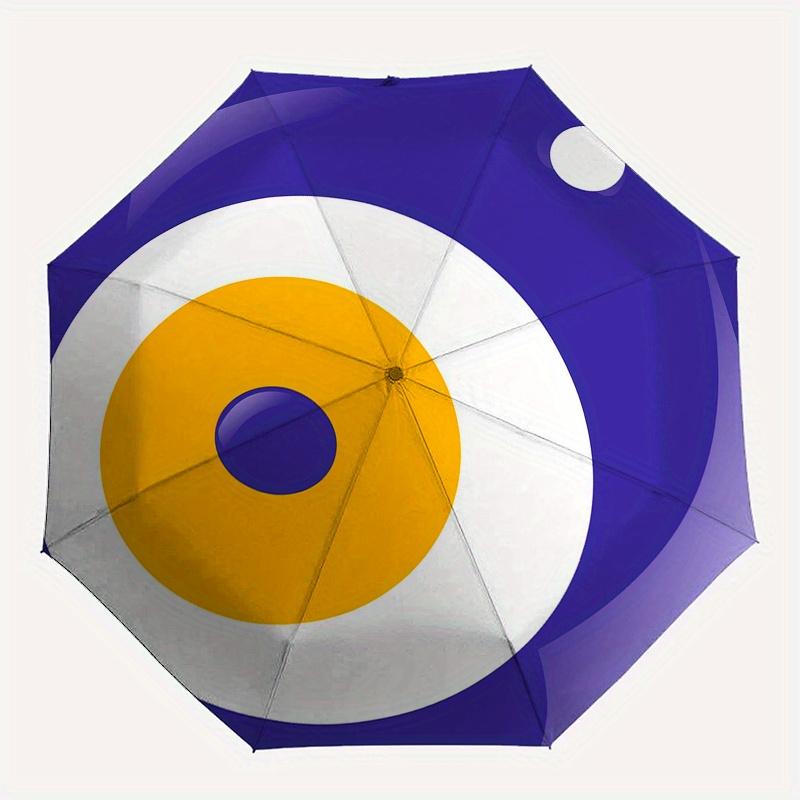 Красочный Амулет-Подвеска «Сглаз» Защитный Талисман Ювелирное Изделие для Удачи и Безопасности Зонт, Портативный Складной Зонт-Трость 3 Сложения для Мужчин и Женщин, S217