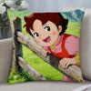 Anime Heidi Peter And Grandpa Cushion Cover Cushion Covers Natural Linen Breathable Sofa Bedroom Decor Pillowcase