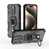 KEYSION Shockproof Case for iPhone 16 Pro Max 16 Plus Soft Silicone+PC Upright Ring Stand Phone Back Cover for iPhone 16 Pro Max