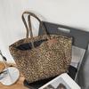 Женские сумки на ремне, холщовые сумки, винтажные леопардовые сумки большой вместимости, элегантные женские повседневные сумки для отдыха, дизайнерская сумка для покупок