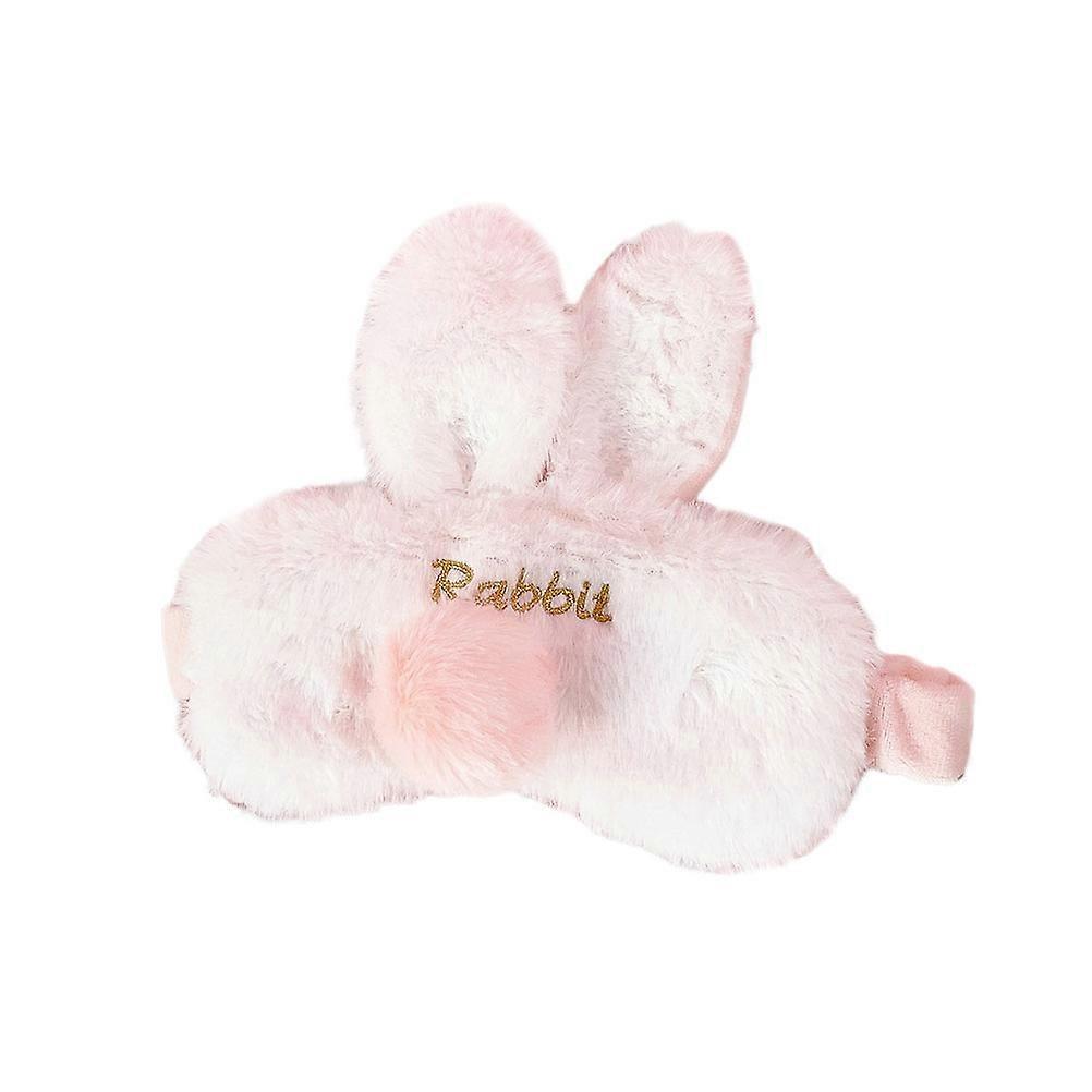 Shading Eyepatch Comfortable Plush Sleeping Mask 2Pcs with Rabbit Ears