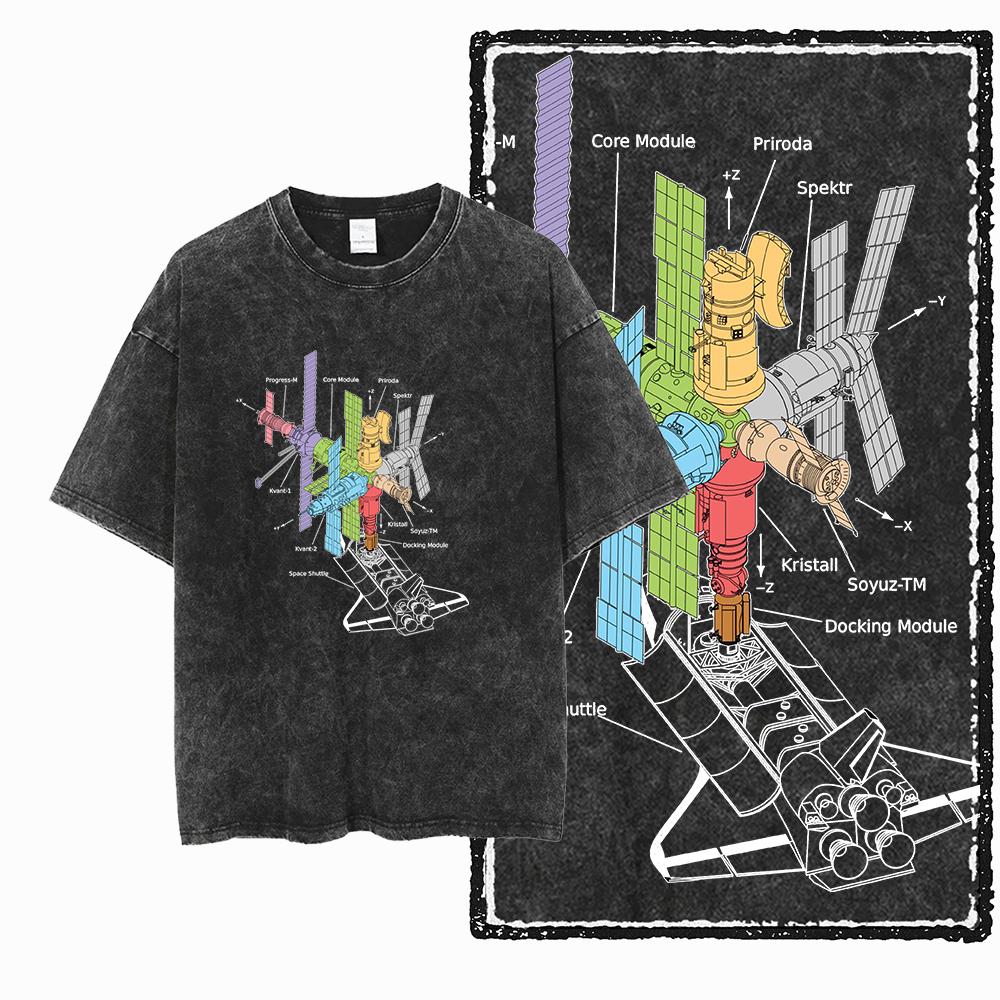 SA ASTRONAUT КОСМИЧЕСКИЕ ТЕМЫ Хлопковая Футболка с Графическим Принтом и Кислотной Стиркой Унисекс Крутая Уличная Одежда Мужские Футболки Футболка Большого Размера для мужчин