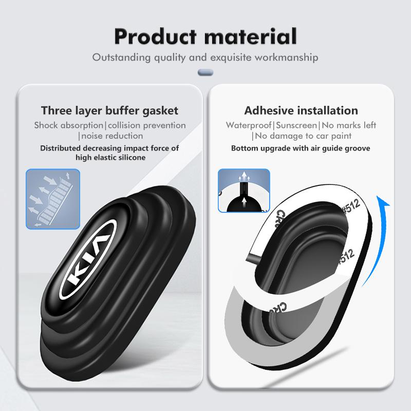 8pcs Car Door Anti-Collision Shock Absorber Sticker Accessories Sticker For KIA Sorento Stinger Spectra Niro Cadenza Sephia hxqgn22