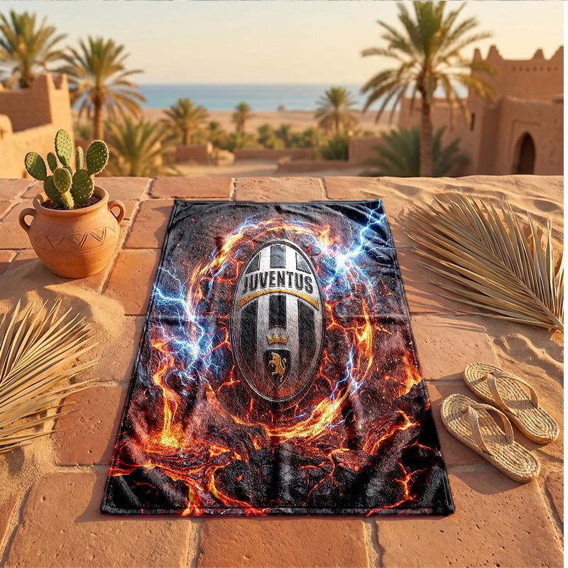Juventus FC Print Microfiber Beach Towel Quick Dry Absorbent Large Towel For Beach Swimming Travel