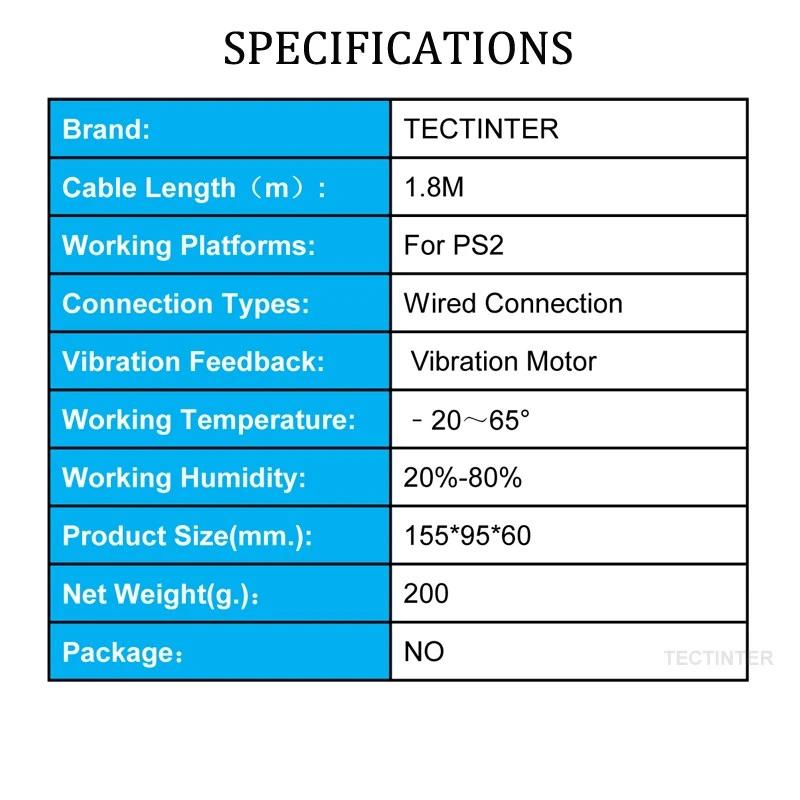 Transparent Color Wired Controller For PS2 /PS1 Console Vibration Joystick Gamepad Joypad For Sony Playstation2 Mando Controller
