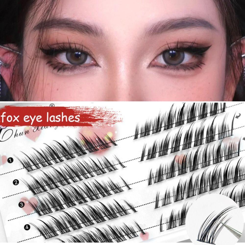 Fuffy Lashes Fox Eye False Eyelashes Dramatic Volume Thick Long Eye Lashes  Girl